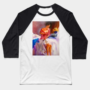 Lady in Dress Baseball T-Shirt